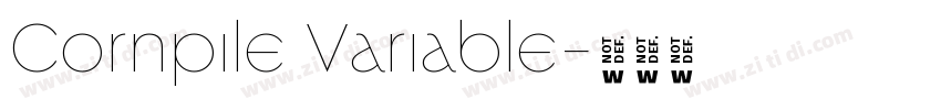 Cornpile Variable字体转换 Cornpile Variable字体转换